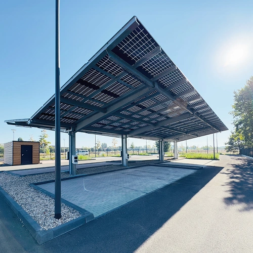 Solar carport square format